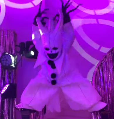 uncle he is he dance the dance of babies he dressed up the baby or in monster costumes