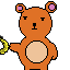 bear with banana