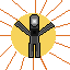man in sun