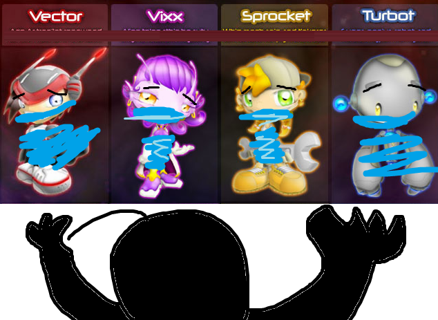baldi x vector vixx sprocket turbot x baldi art