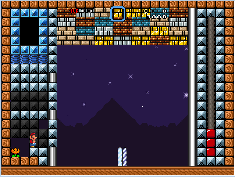 this is a screenshot of someone who reminds me who you think of which player you know where the bricks are it was a smbx game super mario bros x