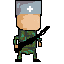 soldado com arma