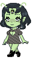 alien girl with outfit