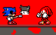 knuckles vs sonic e x e