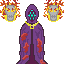pixel art dark flame mage