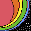rainbow in space