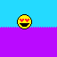 emogi en paisaje colorido