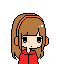 la chica con auriculares naranjas
