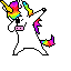 unicornio de pelo arcoiris