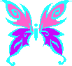 mariposa lila y rosa