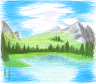 mountain ridge lake