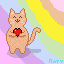 first pixel drawing cat