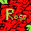 green red rose
