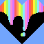 corazon pastel arcoiris