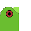 half a tree frogs face