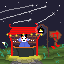 outside the cat shop