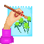 chica pintando