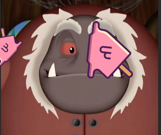 i threw this monster out of fear and the ice cream hit right in the eye