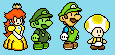 gameboy mario princess daisy classic luigi and olive gold