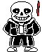 sans with charas knife