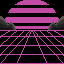 retro grid sunset