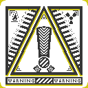 warning sign 5 high contrast
