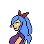 chica con pelo azul