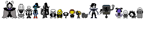all undertale characters but dark