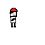 boy in red hat colored in