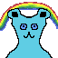 bear with rainbow