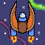 spaceship in space