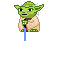 yoda y la sable de luz