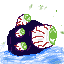 the purple eye rock of the sea