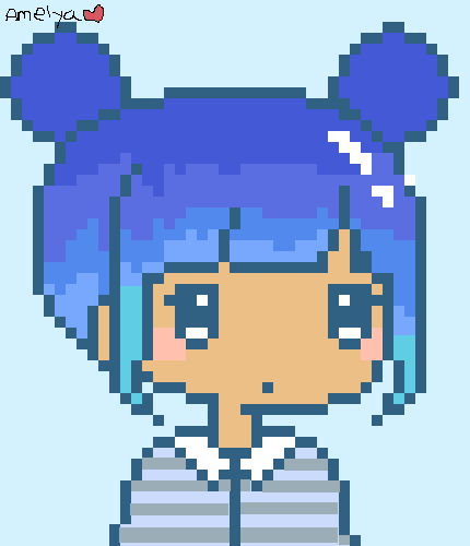 sky the blue pastel girl
