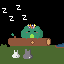 sleeping frog