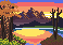 mountain at sunset