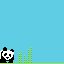 panda with bamboo zoom in