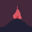 a burning hill