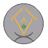 coin with emerald
