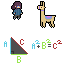 llama human math