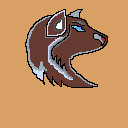 wolf dark brown with lighh brown bg