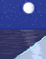 island at night