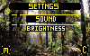 settings menu