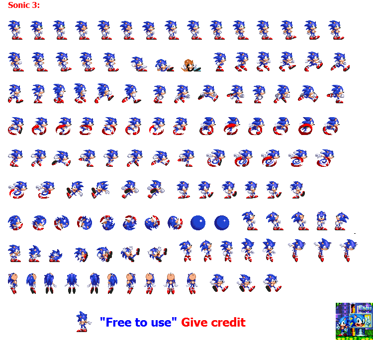 sonic sprites for my fangame wip