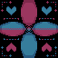 blue and pink