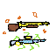 gold shotgun and hiper sniper