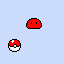 a red slime and pokeball