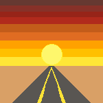 posta de sol caretera