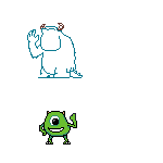 personajes pixelados de monstruos sa