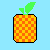 pixel pineapple logo remix